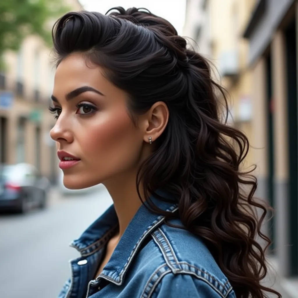 Half Up Pinned Curls