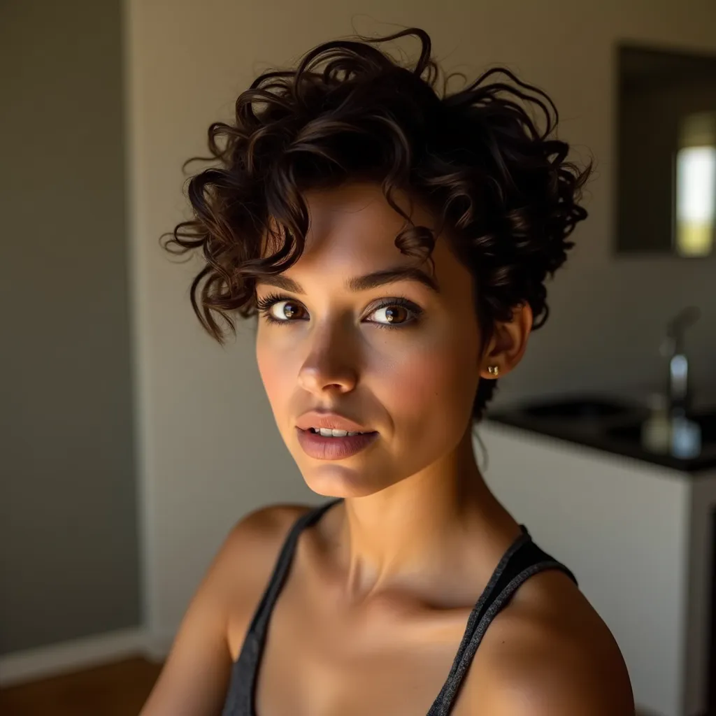 Curly Pixie Cut
