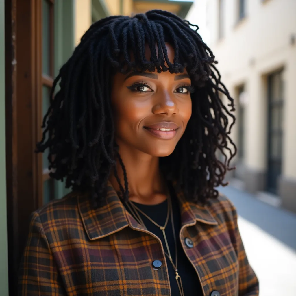 Locs with Bangs