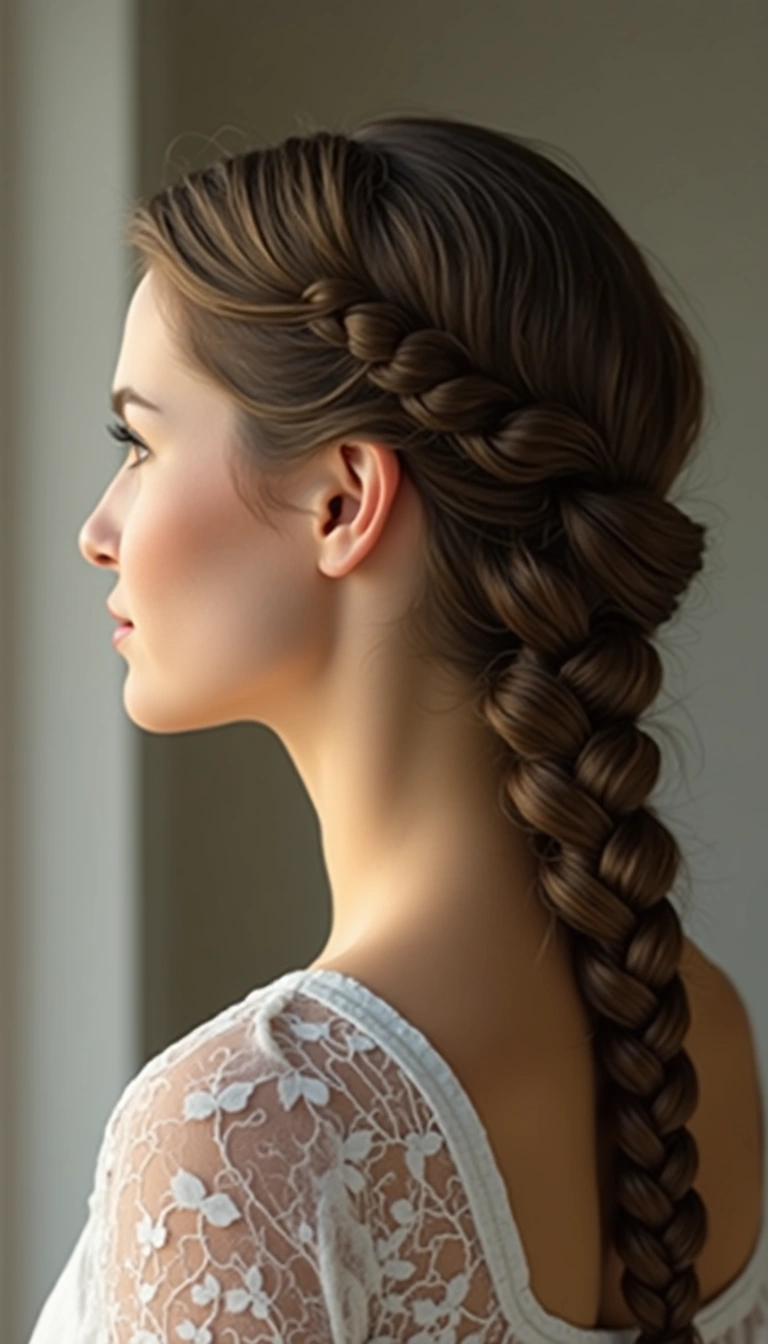 Fishtail Braid Half Updo
