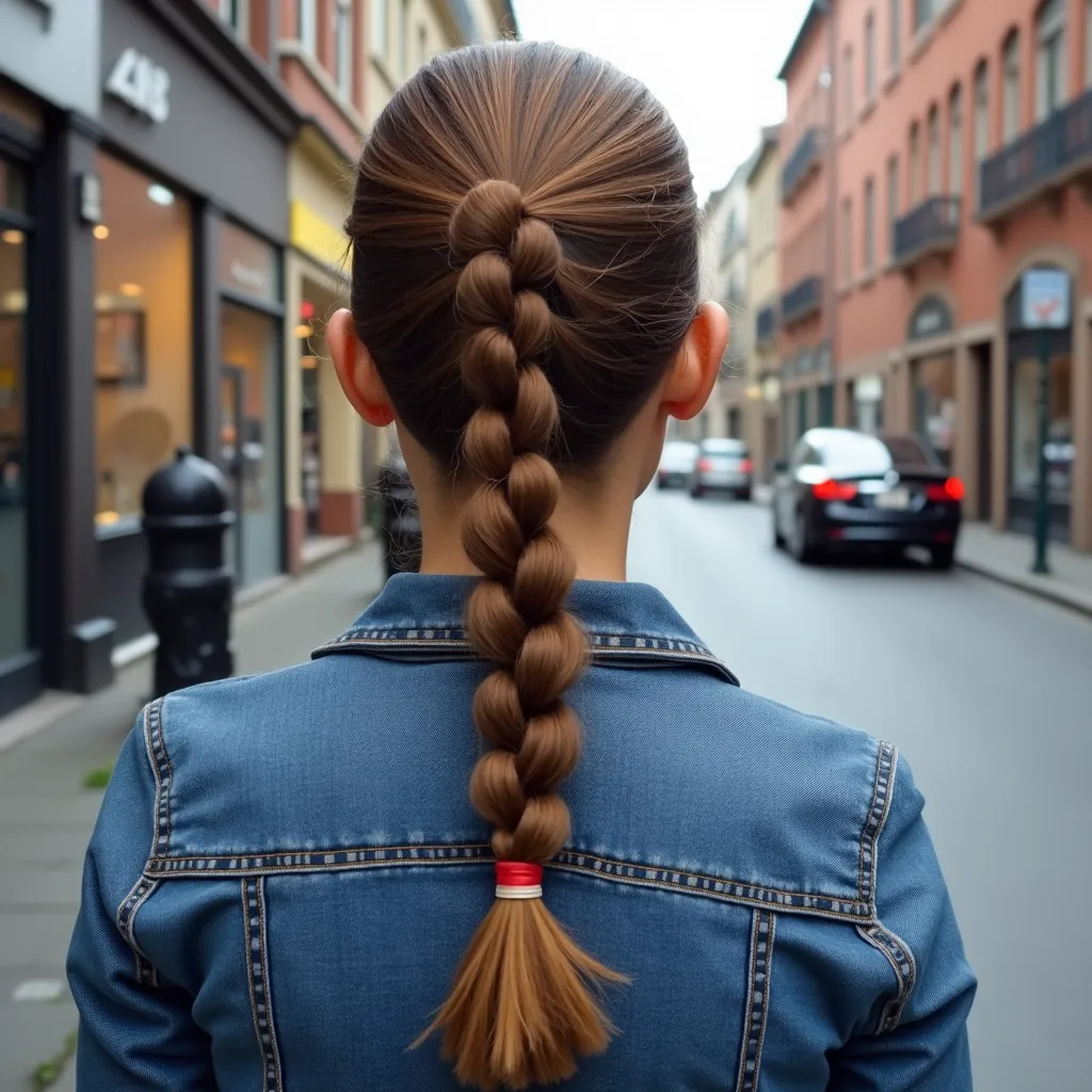 Ribbon-Threaded Fishtail Braid