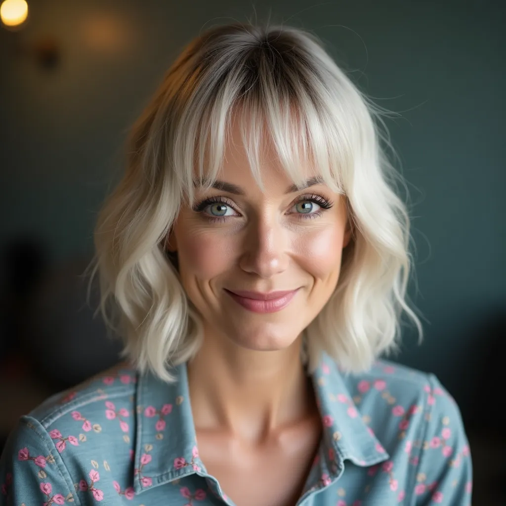 Layered Bob with Bangs