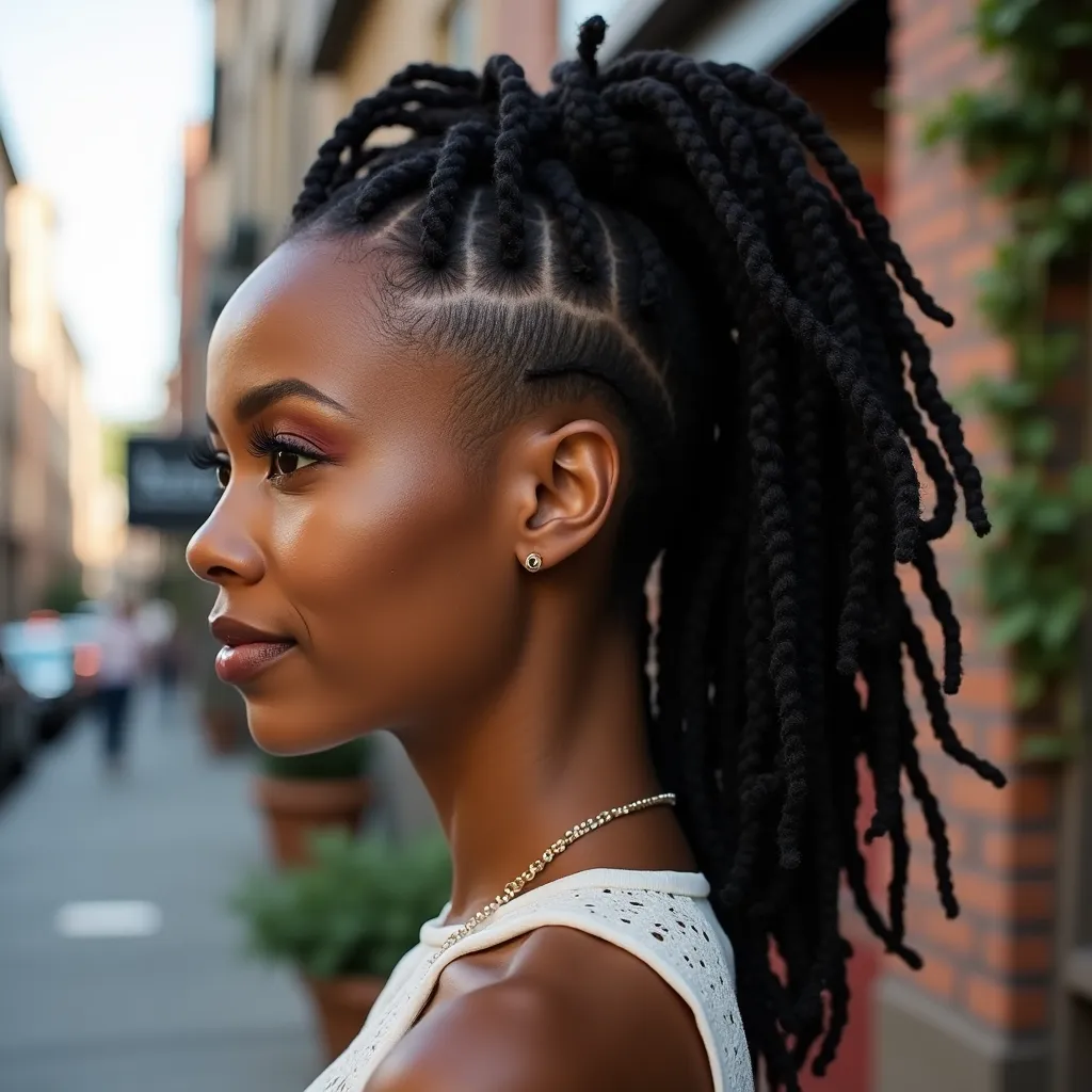 Locs with Shaved Sides
