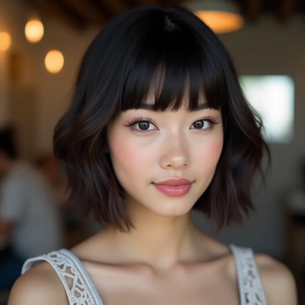 Classic Bob with Full Bangs