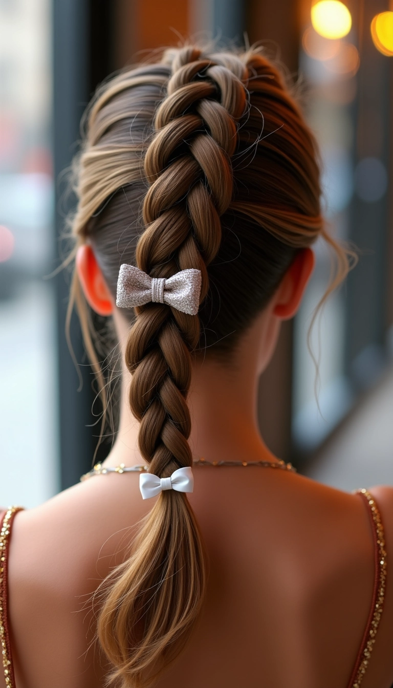 Bow Clip with Braids
