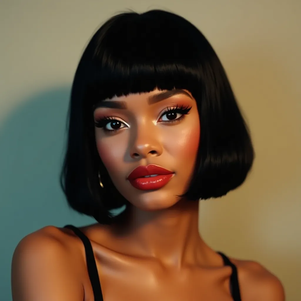 Classic Bob with Full Bangs