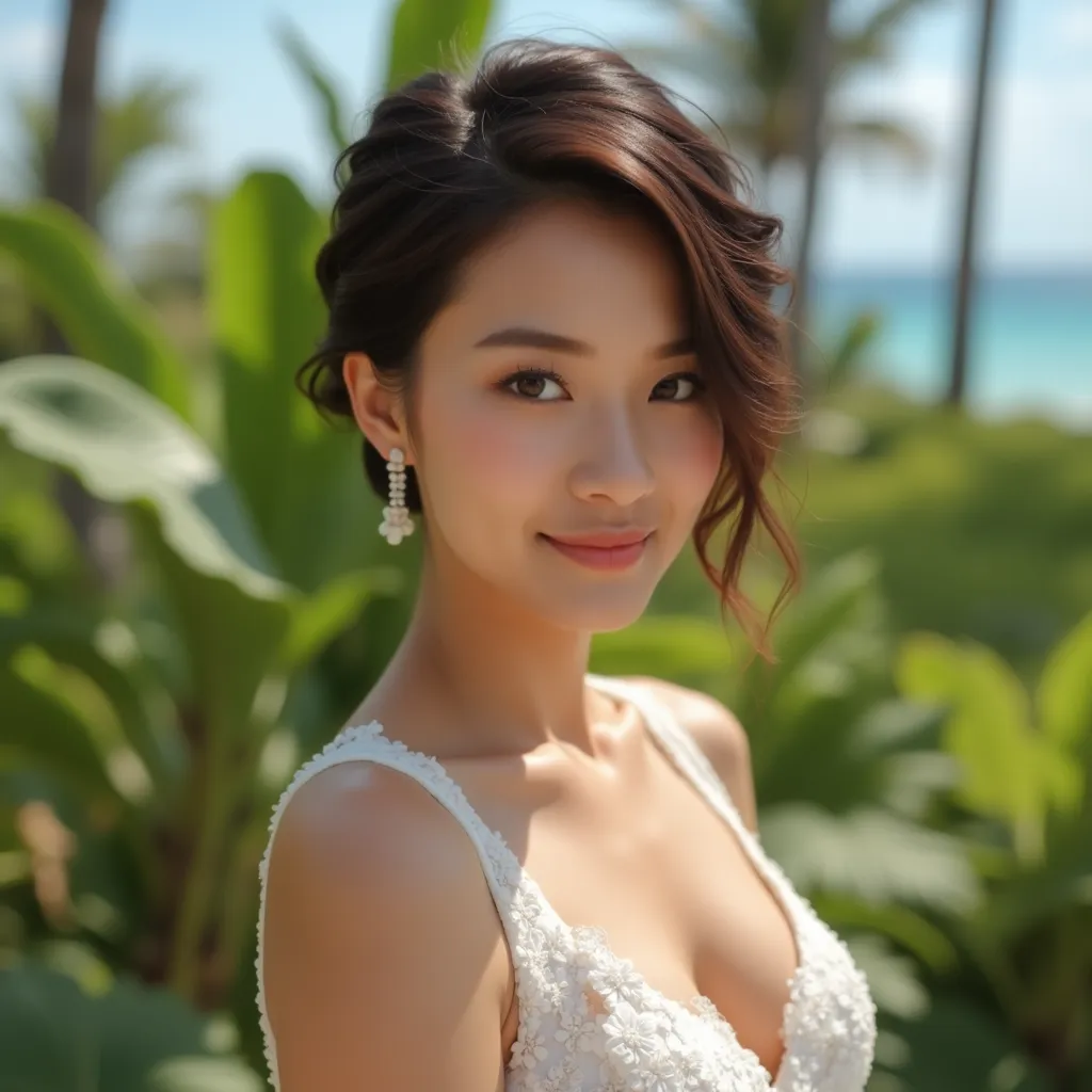 Half-Updo with Hair Accessories