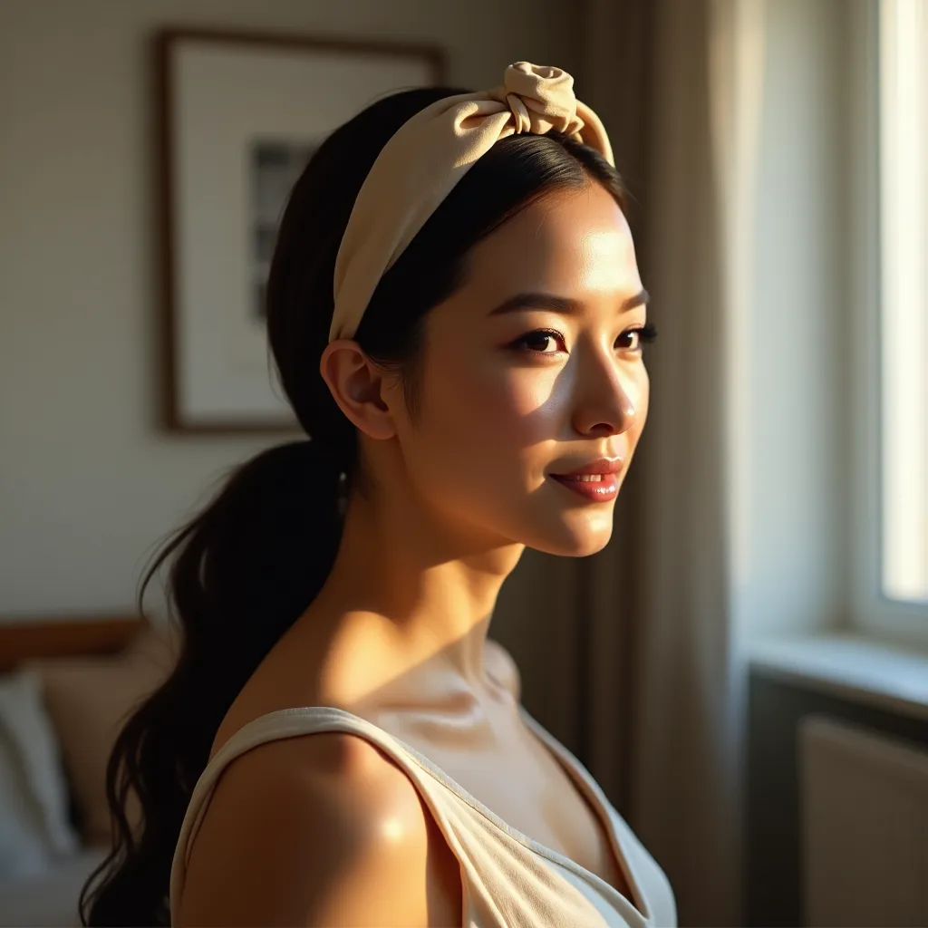 The Headband with Low Ponytail
