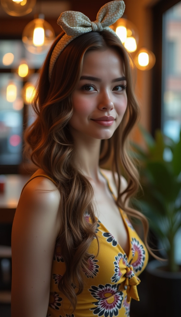 Ribbon Hairband with a Bow