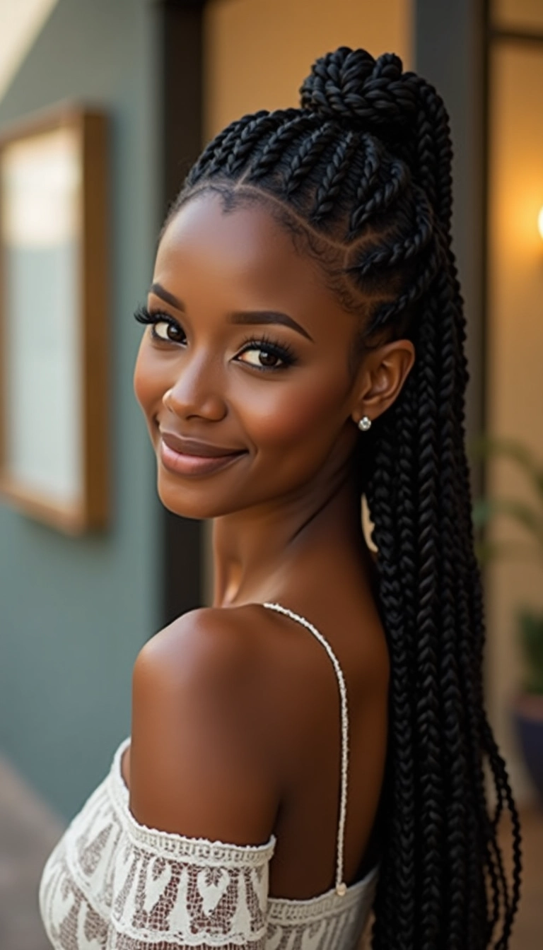 Fishtail Braid Half Up Half Down