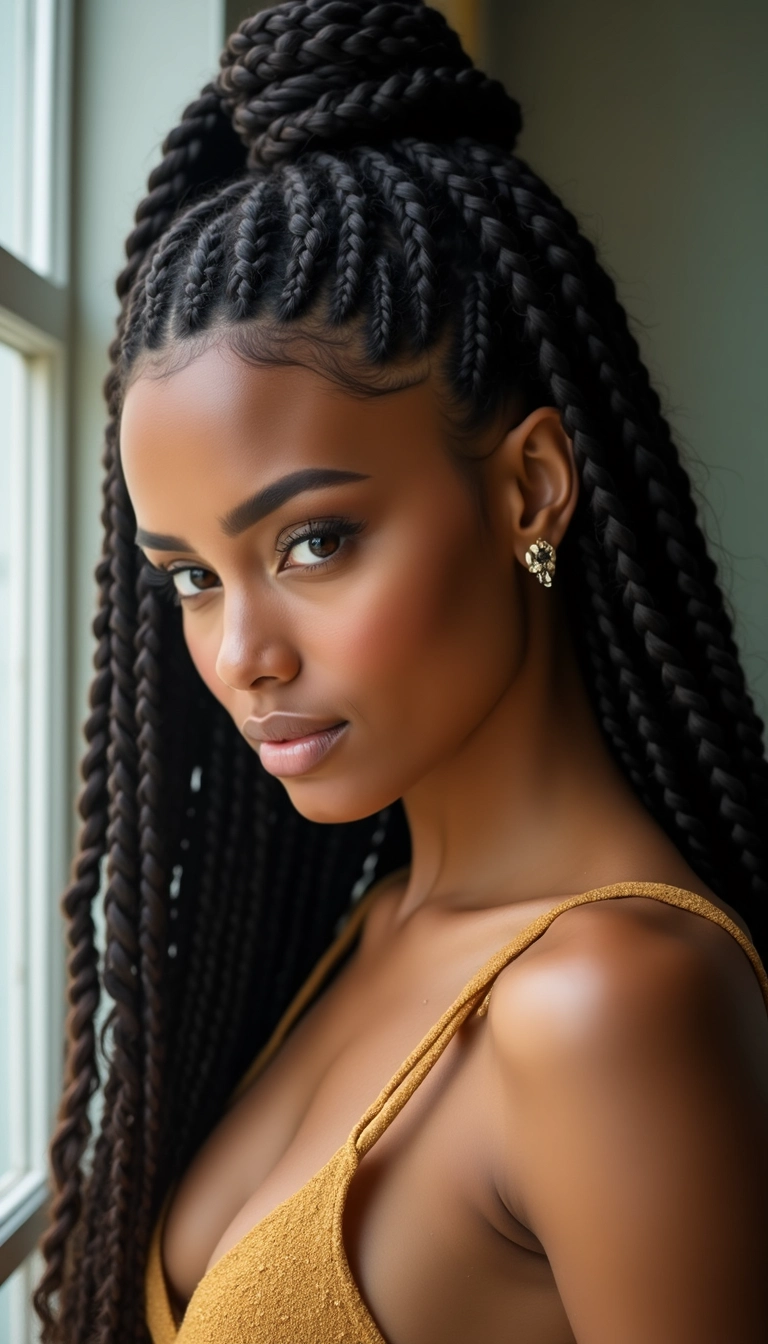 Goddess Braid Half Up Half Down