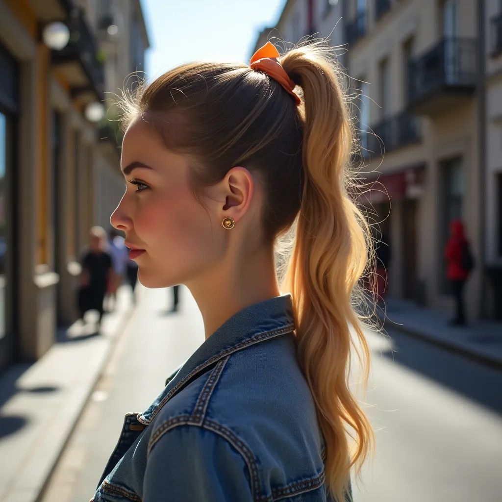 Classic Ribbon-Tied Ponytail
