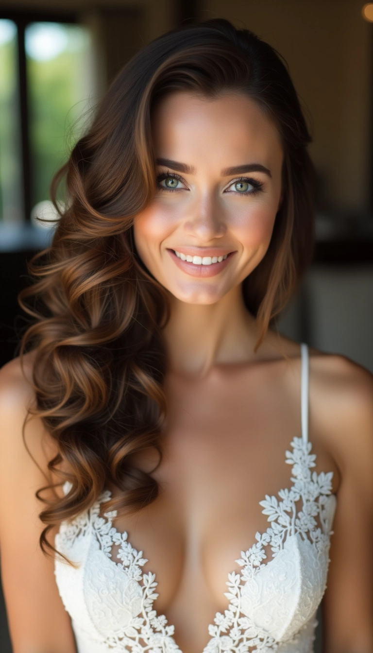 Side-Swept Curls