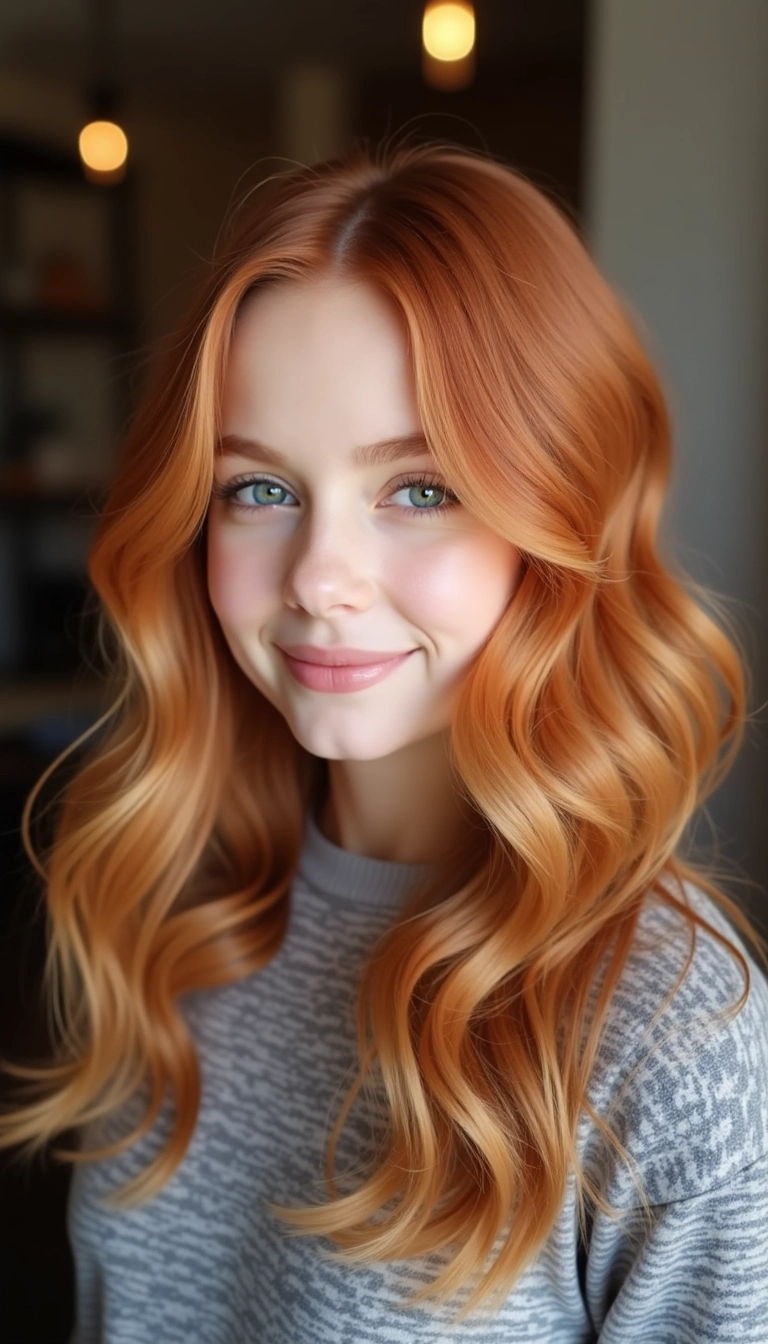 Copper Hair with Blonde Babylights