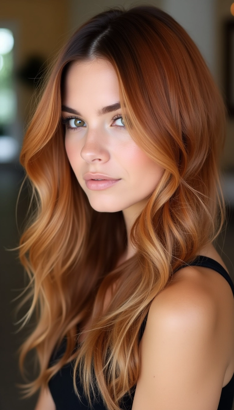Copper Hair with Ash Blonde Highlights
