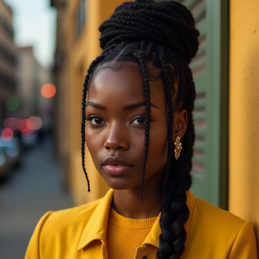 High Bun with Two Strand Twist Locs
