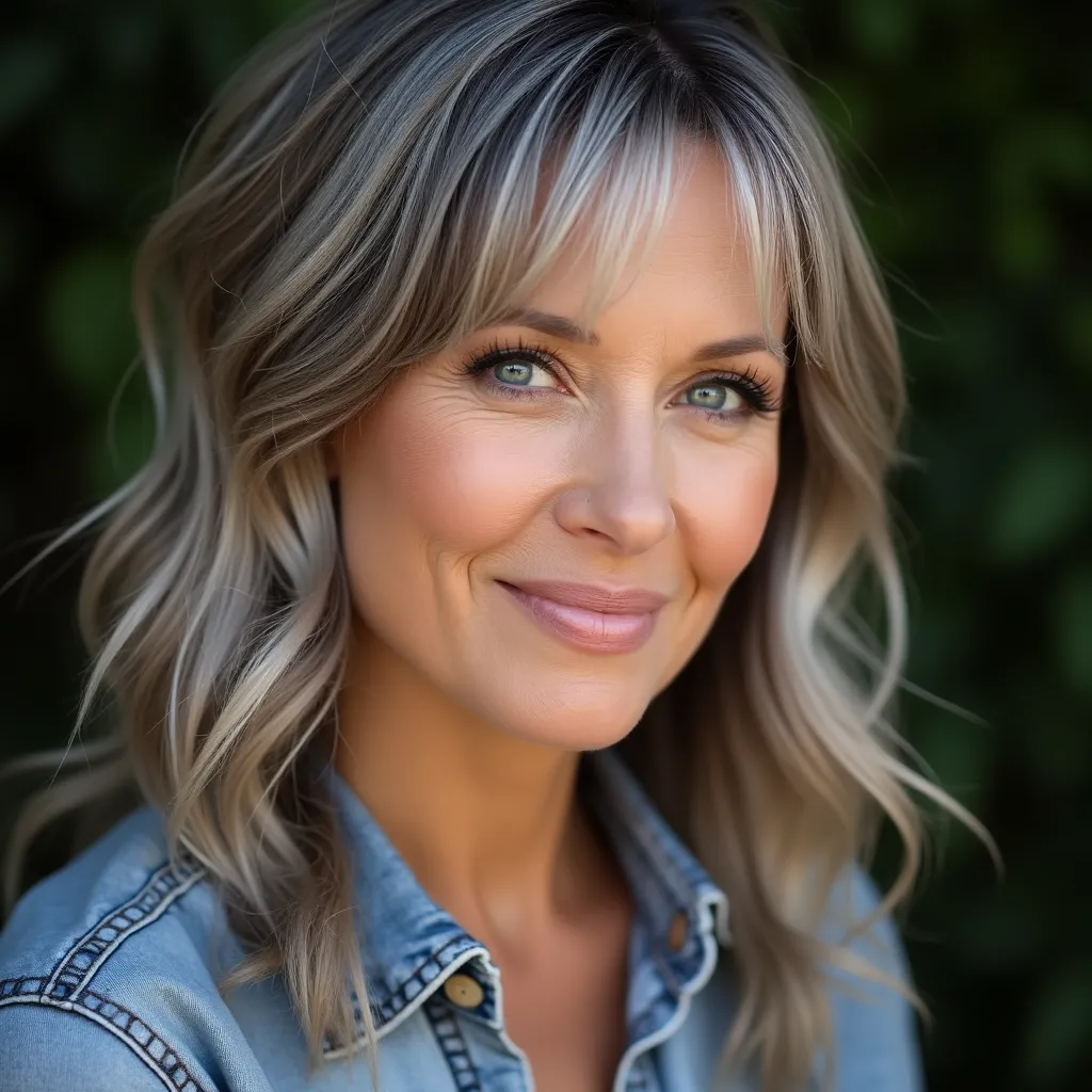 Silver Highlights on Straight Hair