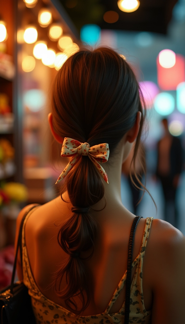 Half-Up Ribbon Hairstyle