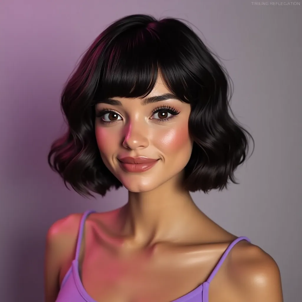 Stacked Bob with Bangs