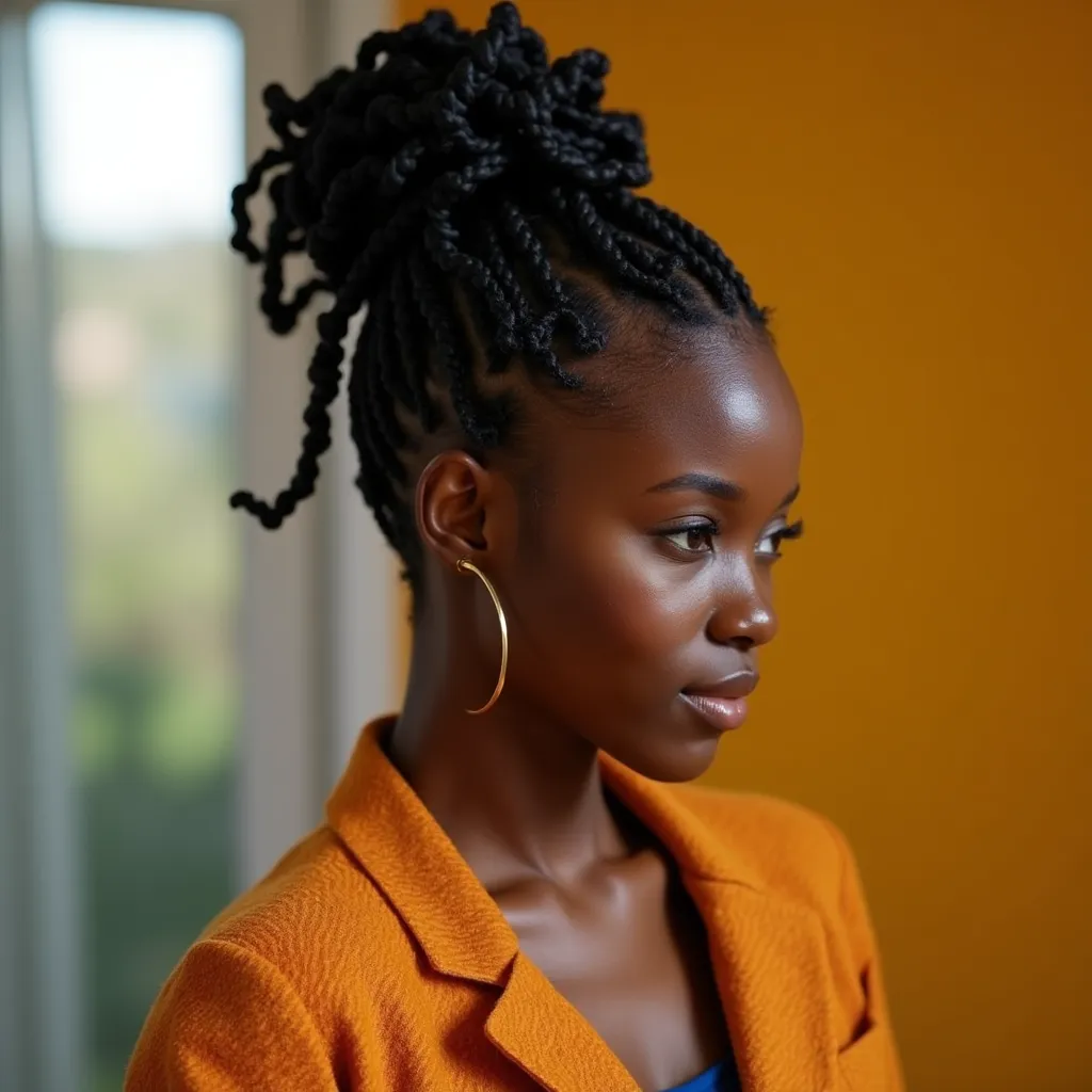 Two Strand Twist Locs Updo