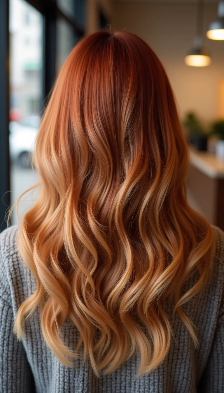 Copper Hair with Blonde Underlights
