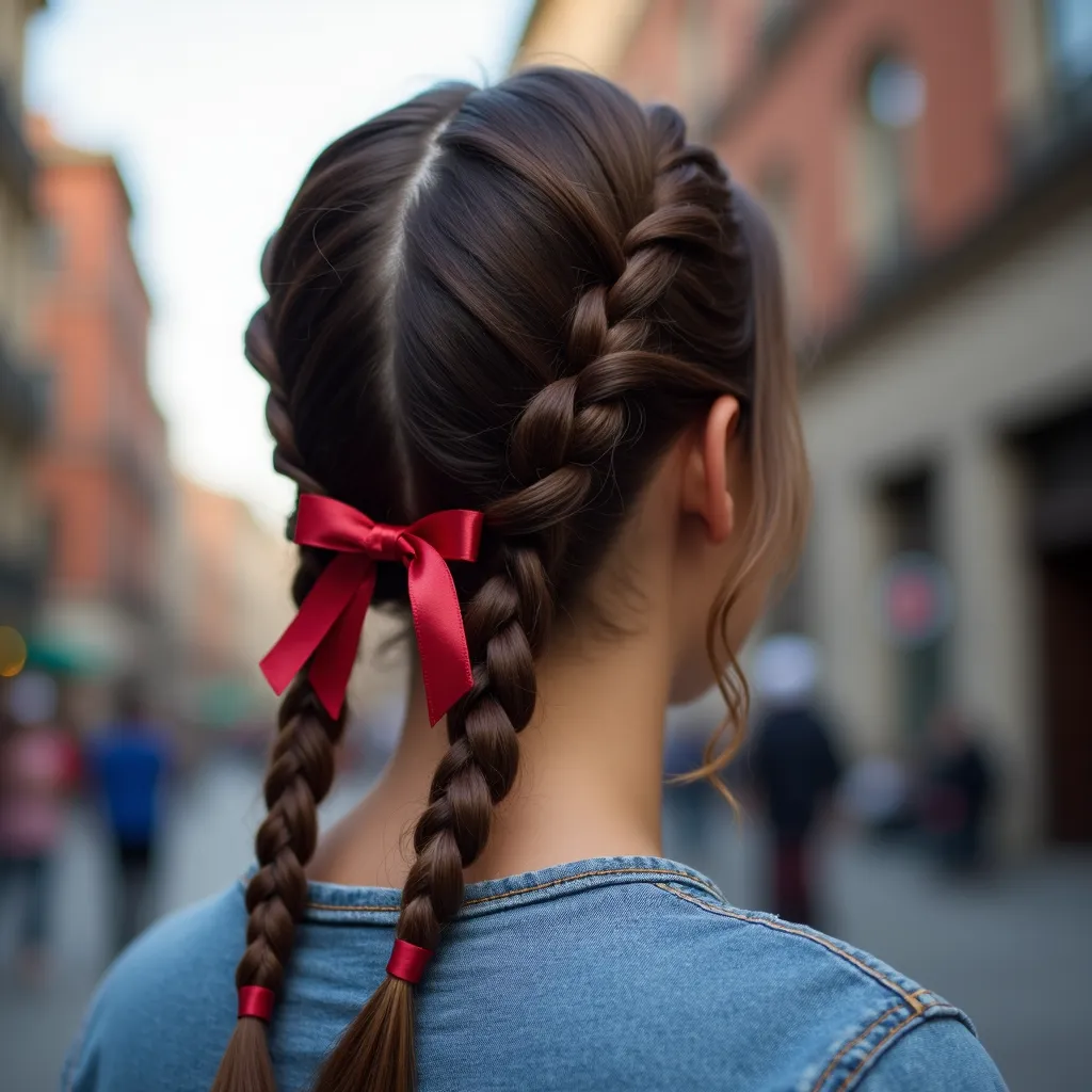 Ribbon-Tied Braided Crown