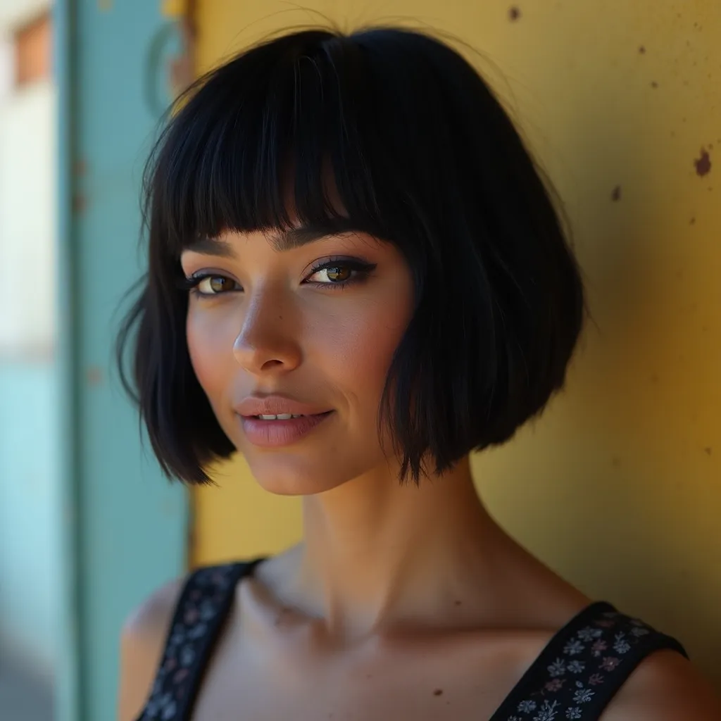 Short Bob with Textured Bangs