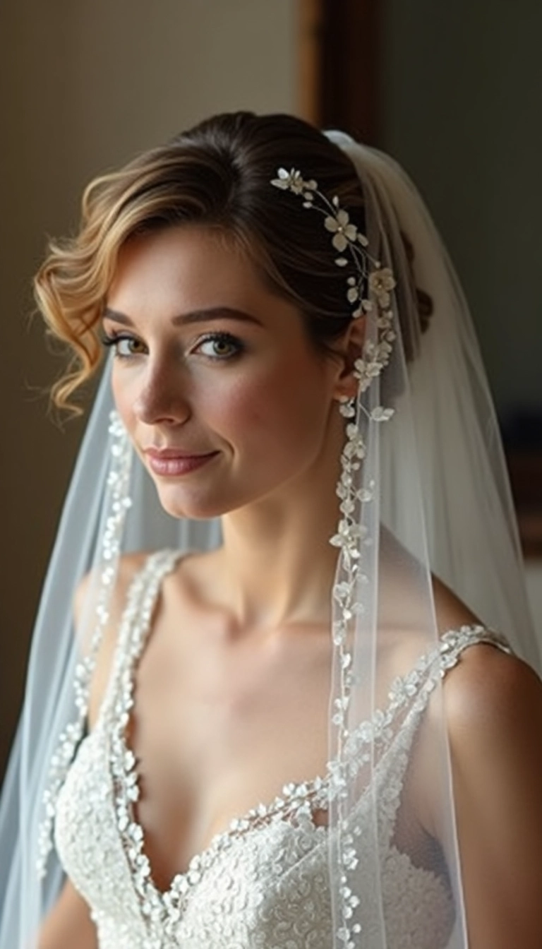 Short Hair with Veil