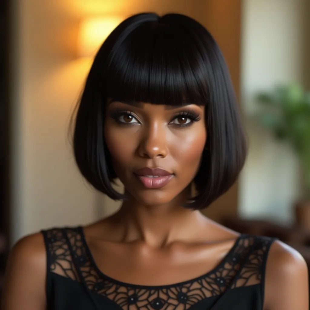 Inverted Bob with Bangs