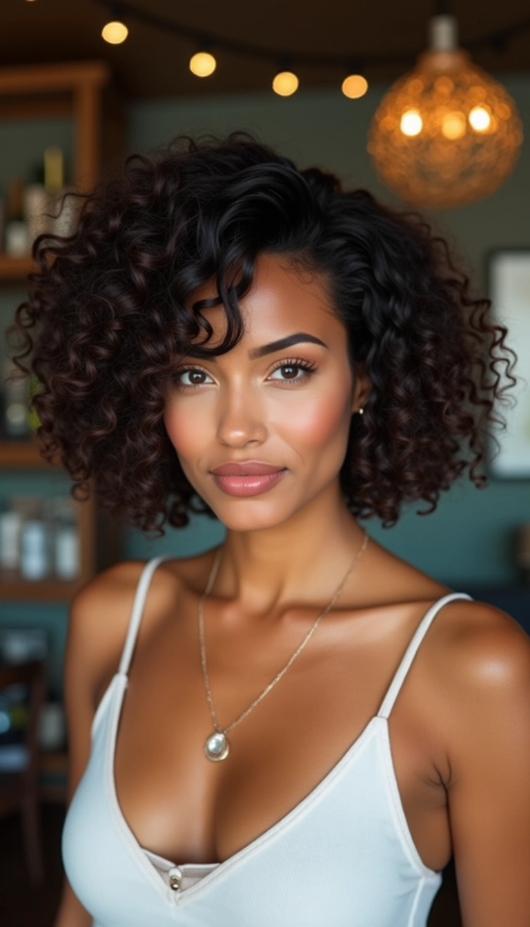 Curly Inverted Bob