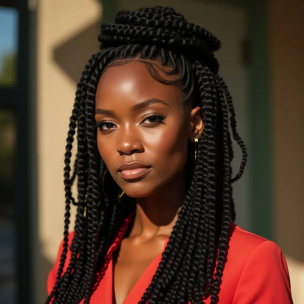 Side Swept Two Strand Twist Locs