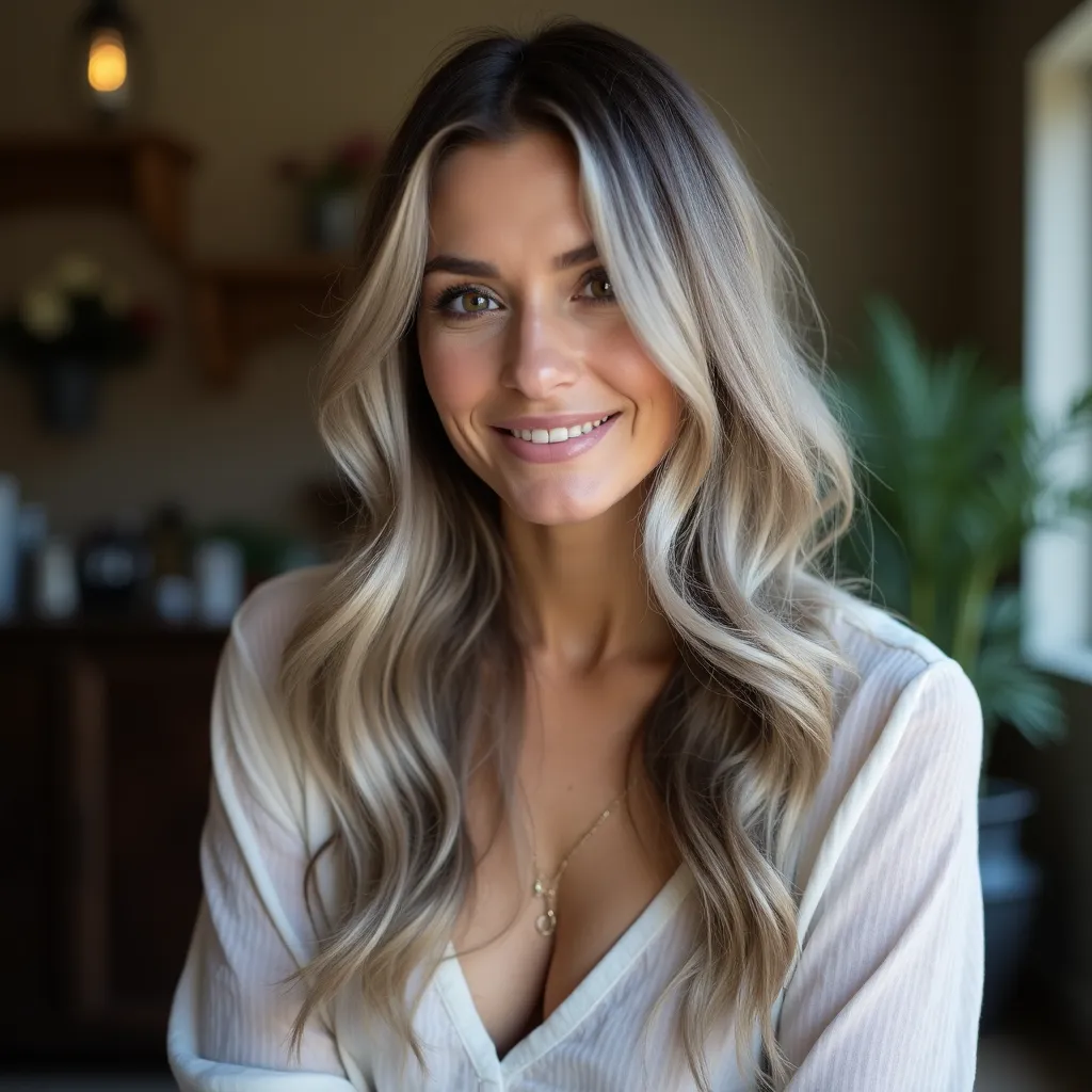 Silver Highlights on Long Hair