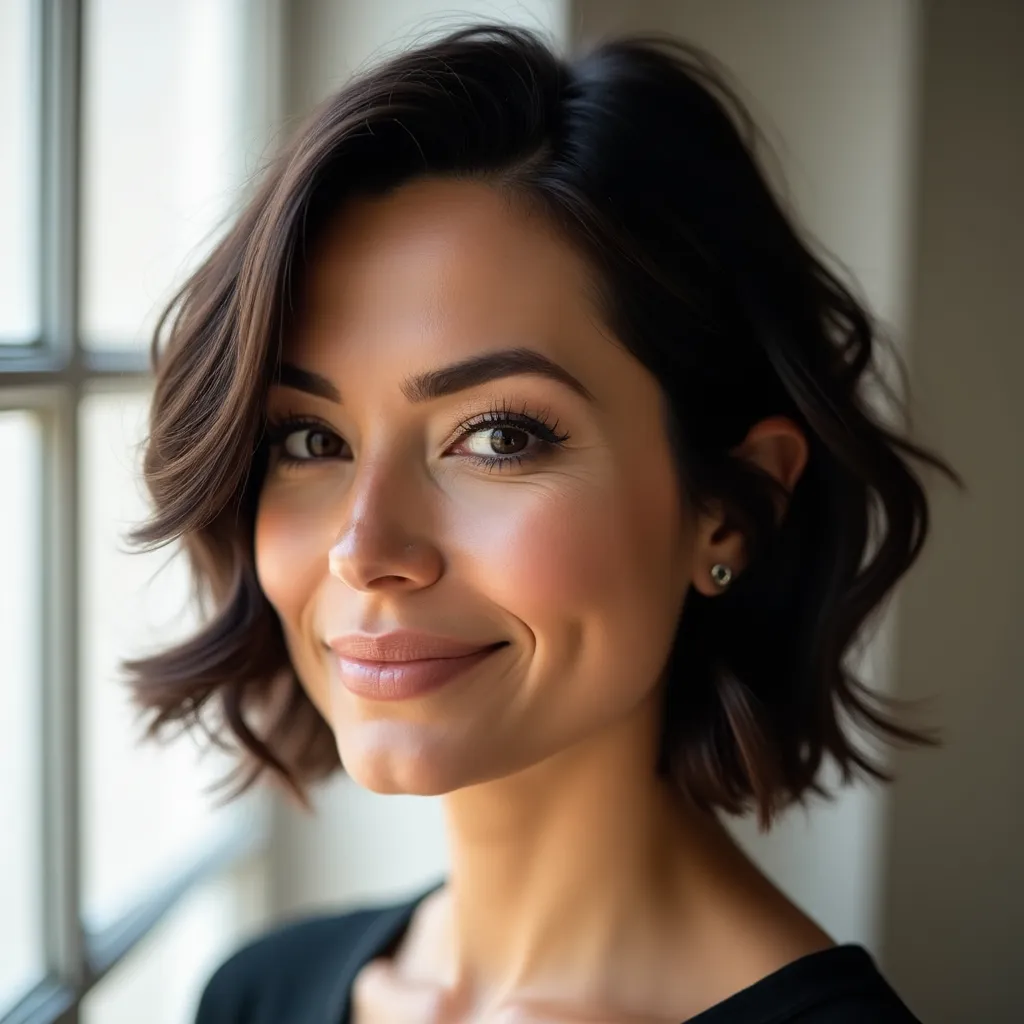 Choppy Bob with Side Part