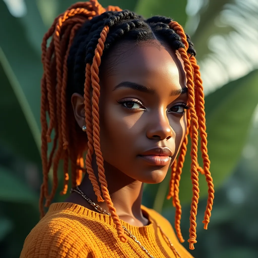 Two Strand Twist Locs with Color
