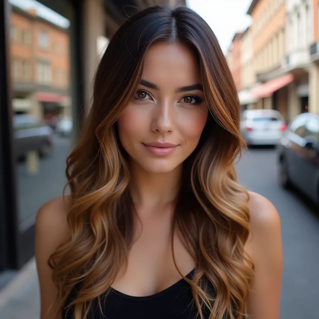Ombre with Caramel Ends