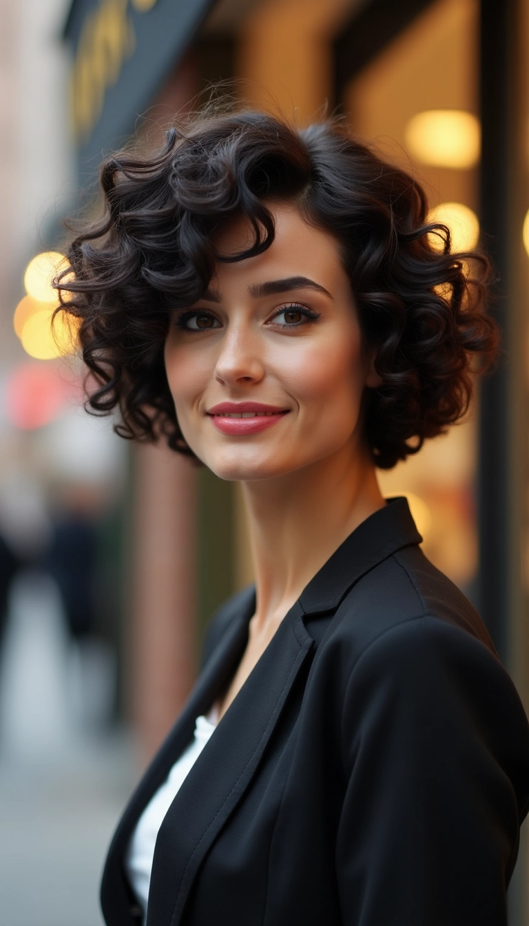 Curly A-Line Bob