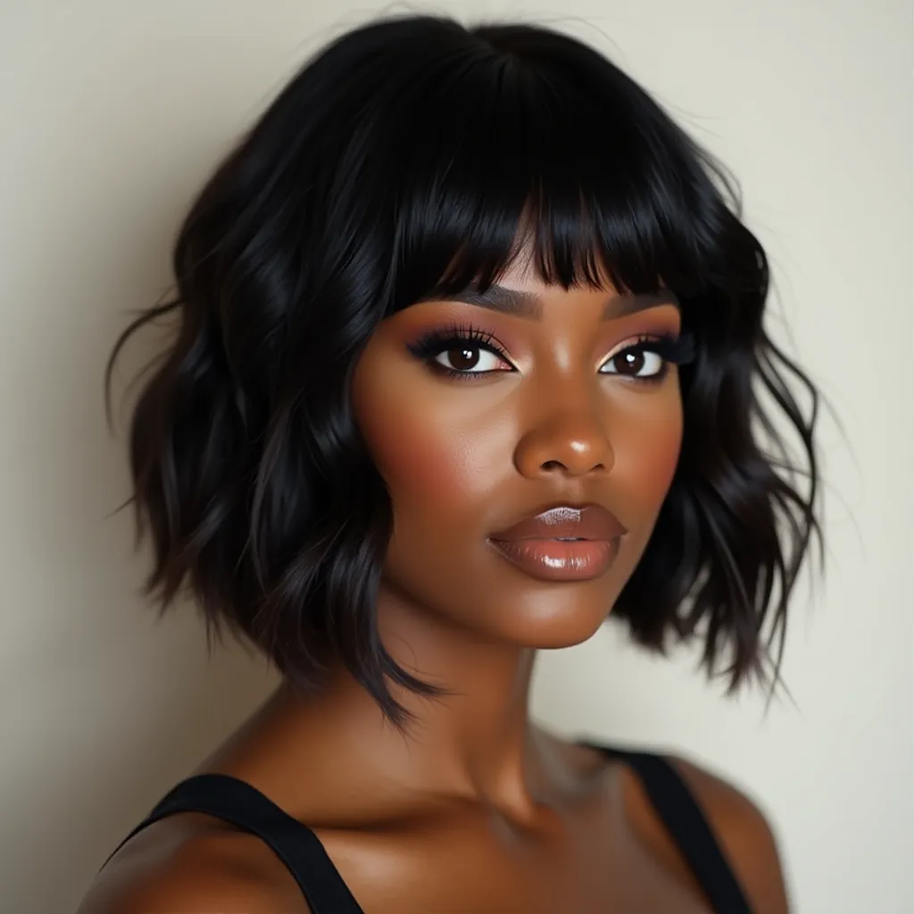 Layered Bob with Wispy Bangs