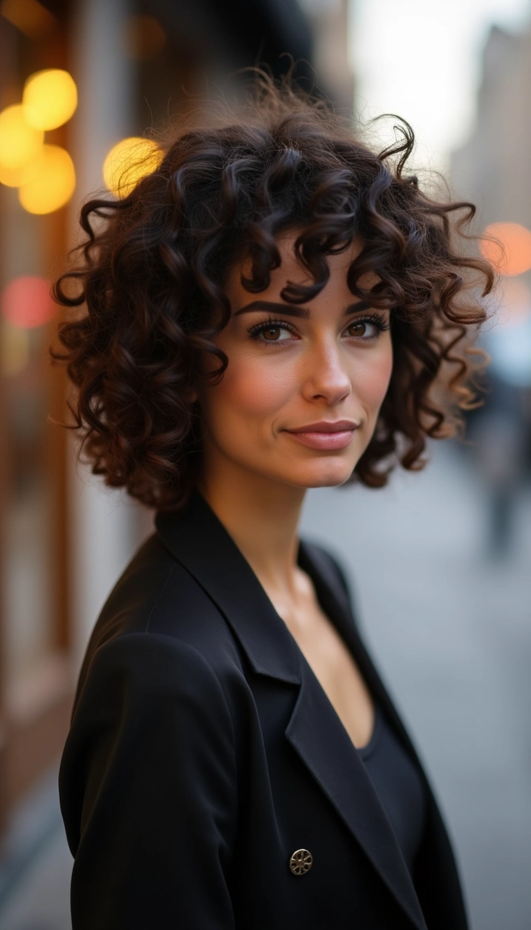 Curly A-line Bob