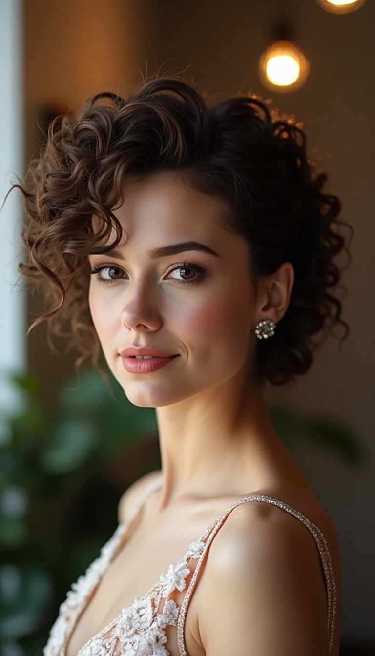 Short Curly Updo