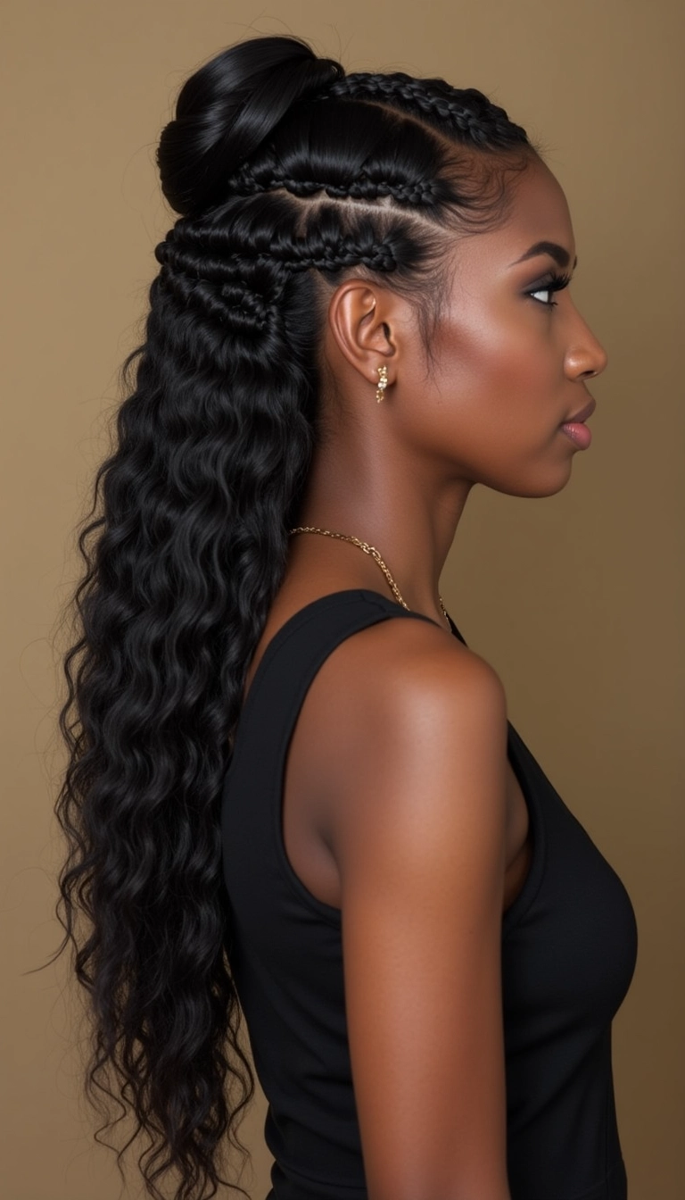 15 Stunning Half Up Half Down Hairstyles With Braids For Black Women 