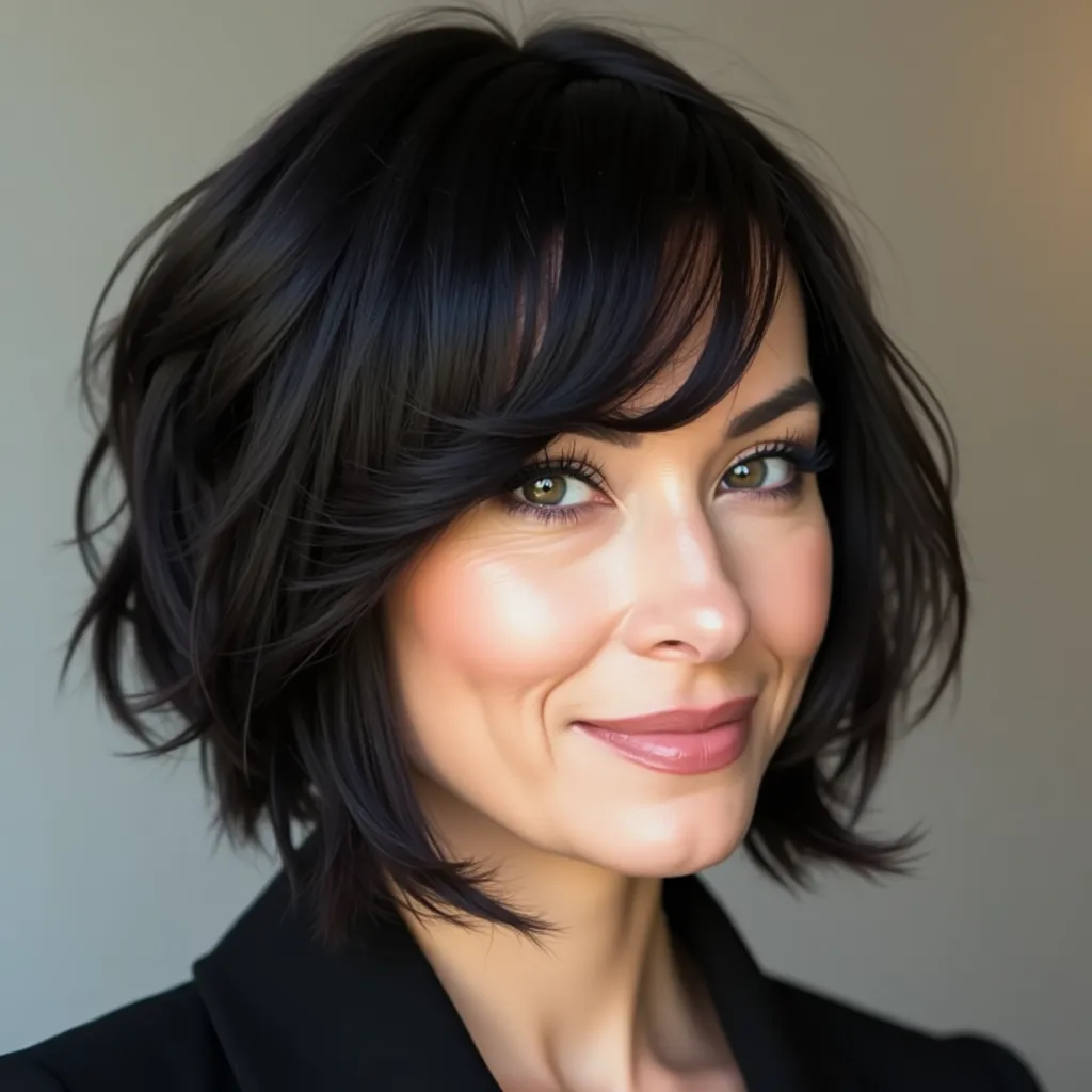 Asymmetrical Choppy Bob