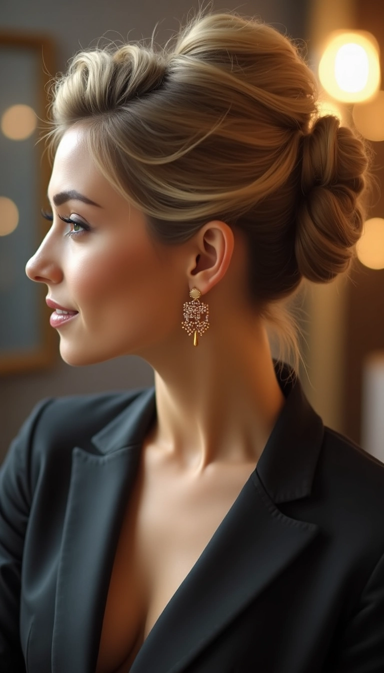 Updo with Face-Framing Pieces