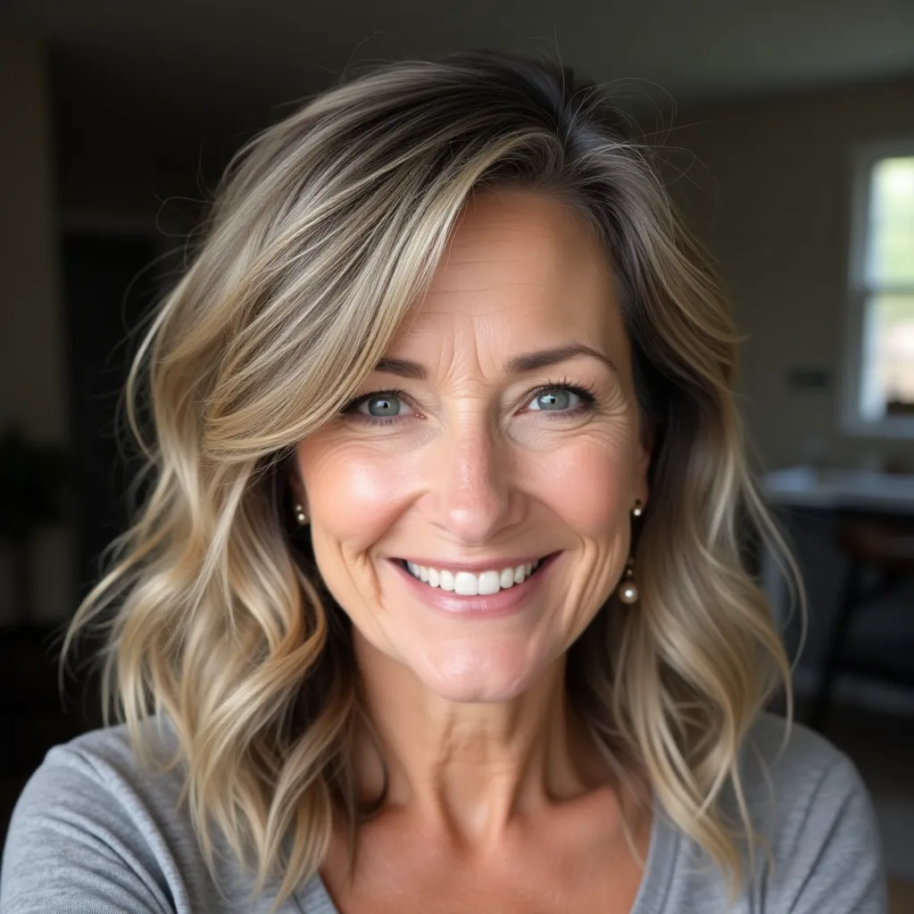 Silver Highlights on Light Brown Hair