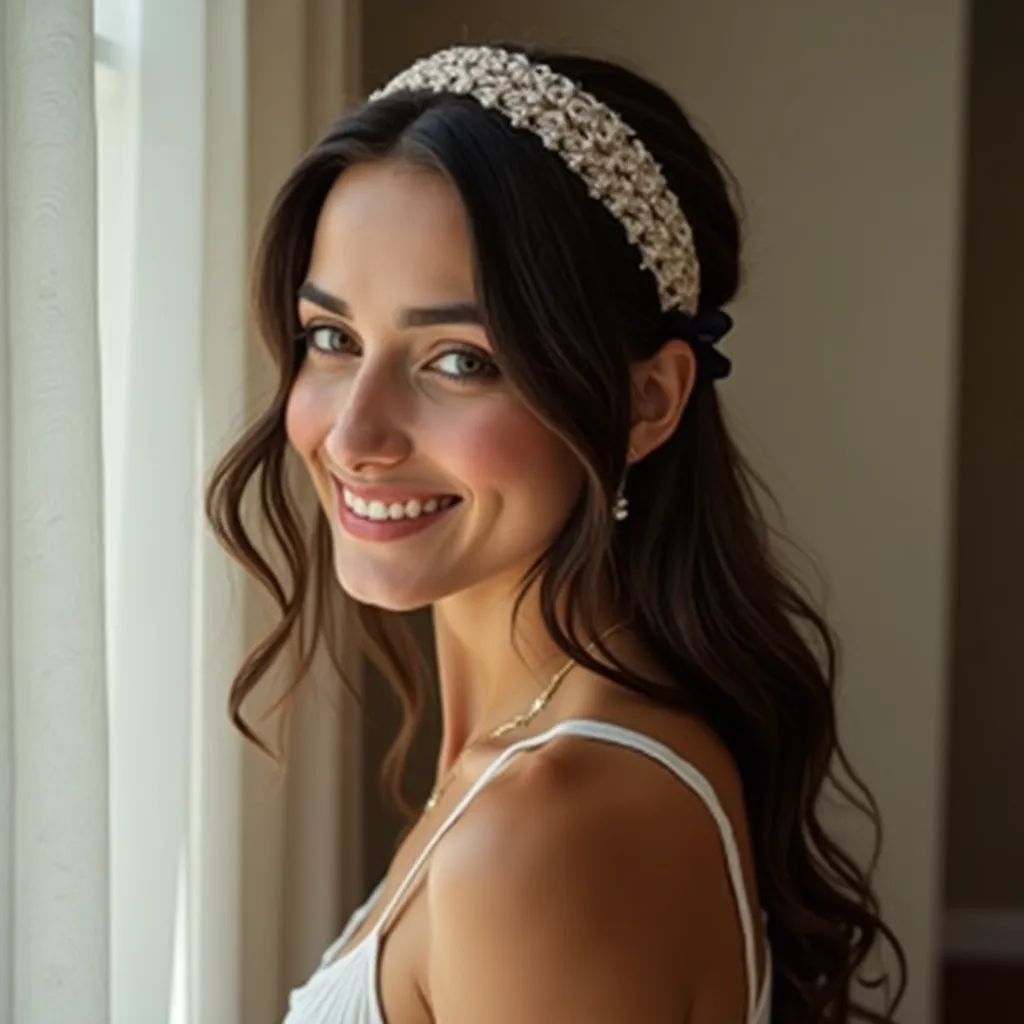 The Half-Up, Half-Down with Headband