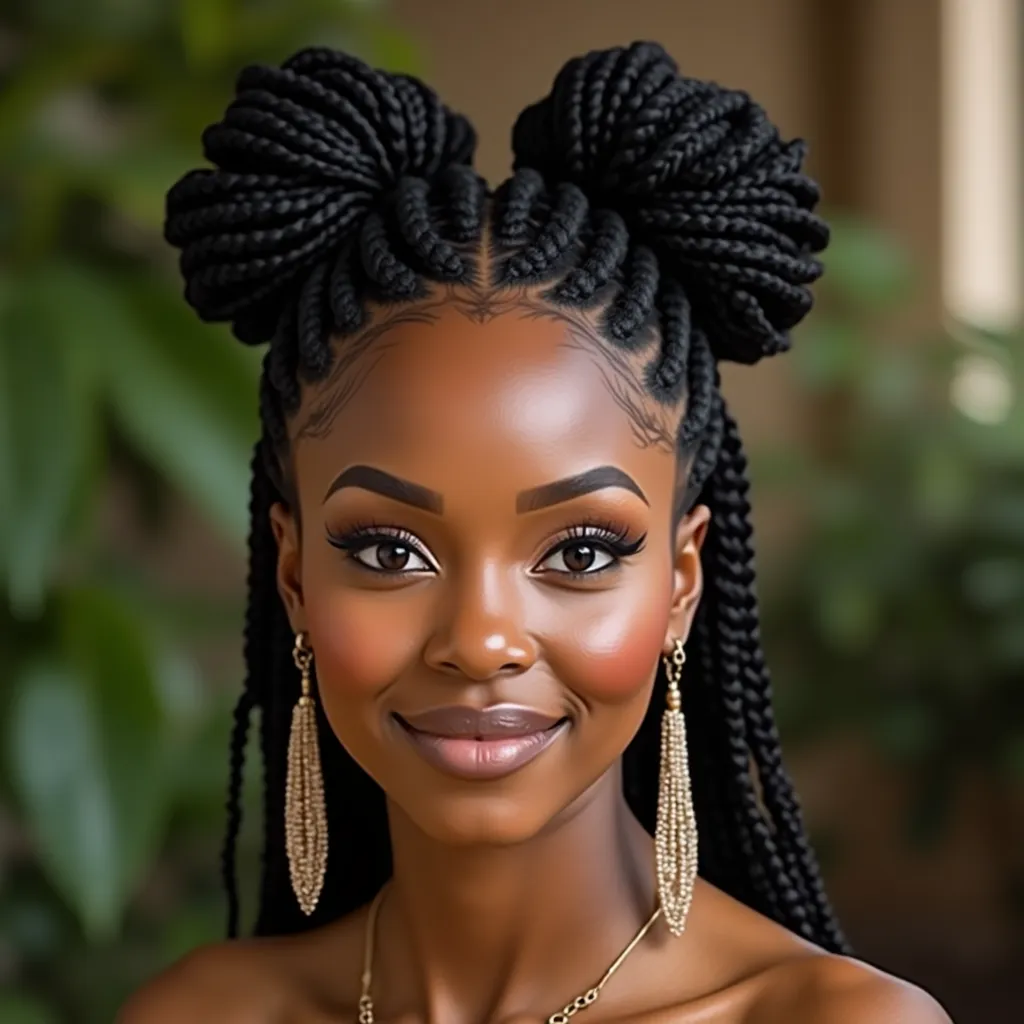 Braided Crown with Two Strand Twist Locs