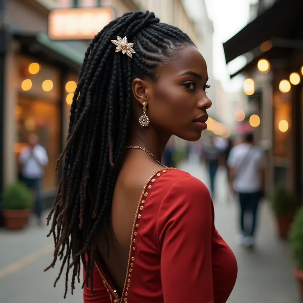 Side-Swept Locs