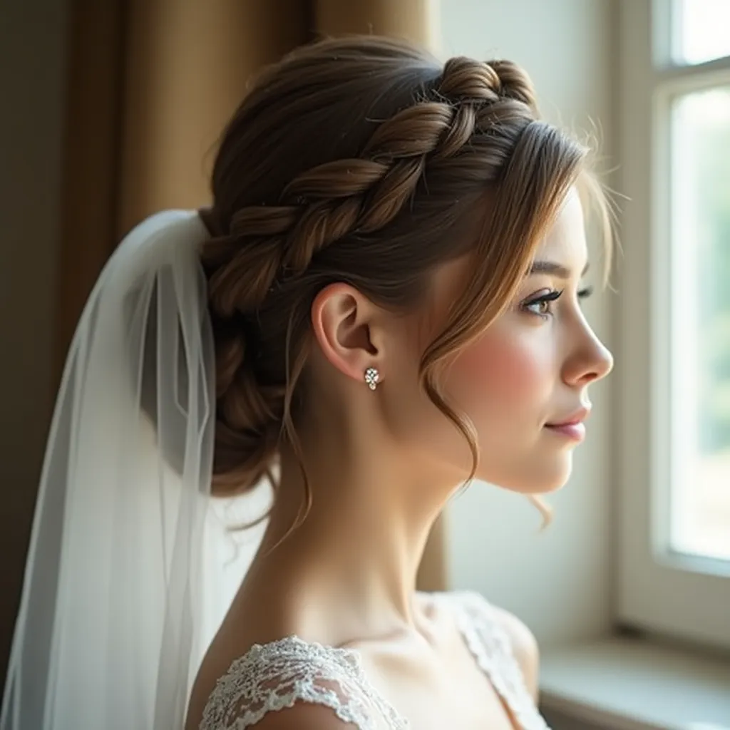 Twisted Crown with Veil
