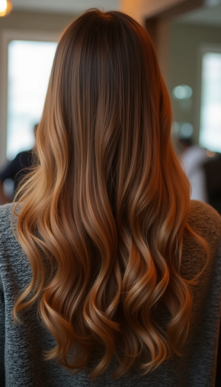 Golden Honey Highlights Brown Hair for a Radiant Finish