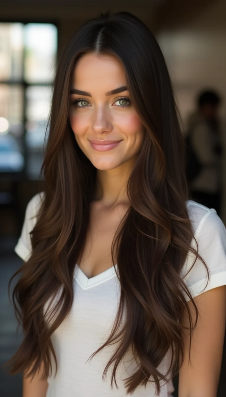 Sleek Straight Look: An Easy Hairstyle For Medium Hair that Shines