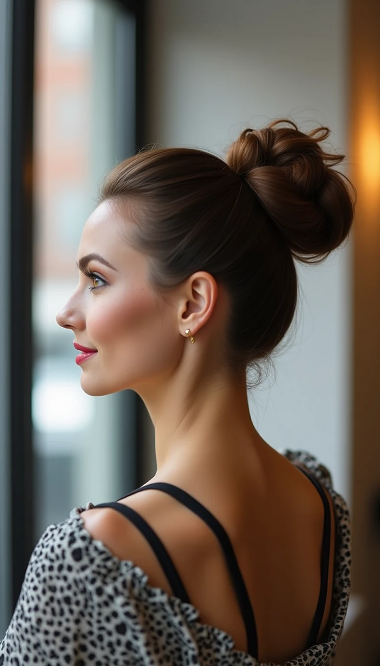 The Effortless Half-Up Bun: An Easy Hairstyle For Medium Hair
